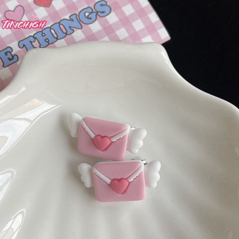 Kẹp Tóc bang y2k Hình Cánh Thiên Thần Màu Hồng Ngọt Ngào Dễ Thương Dành Cho Bé Gái
