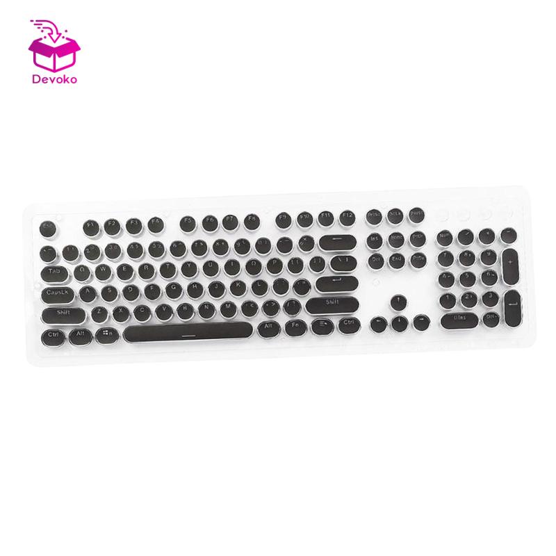 Bộ Bàn Phím Tròn - pbt 108 Phím Cơ Trong Mờ