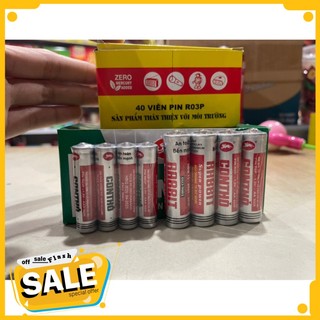 1 hộp 40 viên pin con thỏ aa và aaa