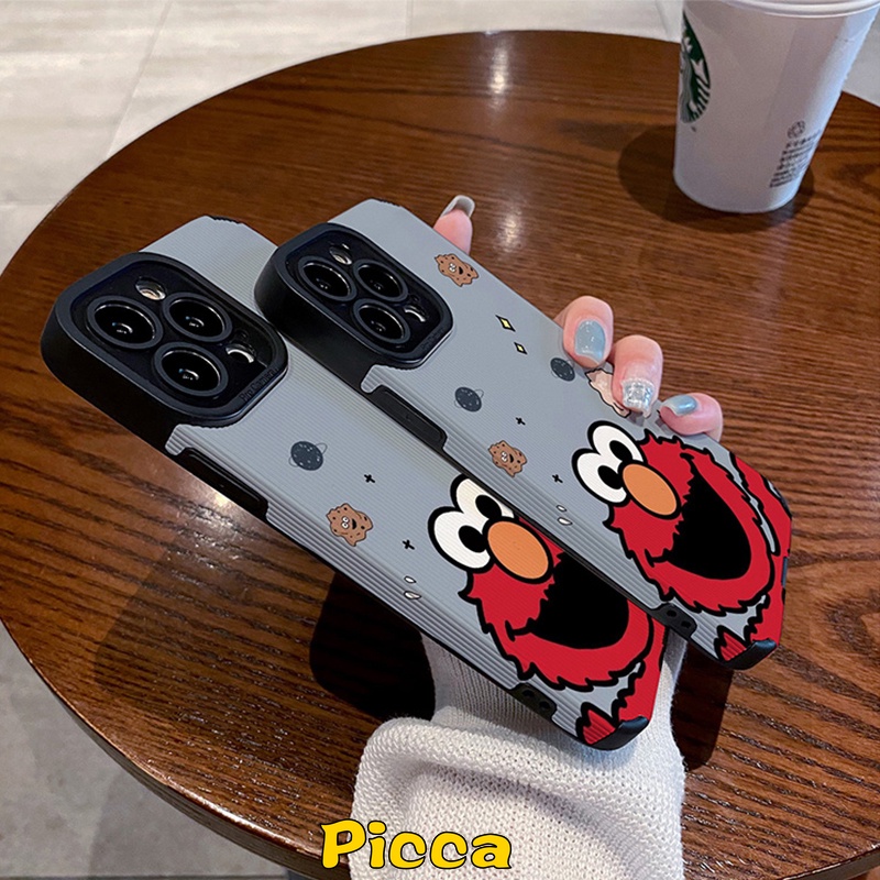 Bao Da Điện Thoại Hình sesame street Cho iphone 13 12 xr 11 14 pro max x 7 8plus 7 xs max Ốp