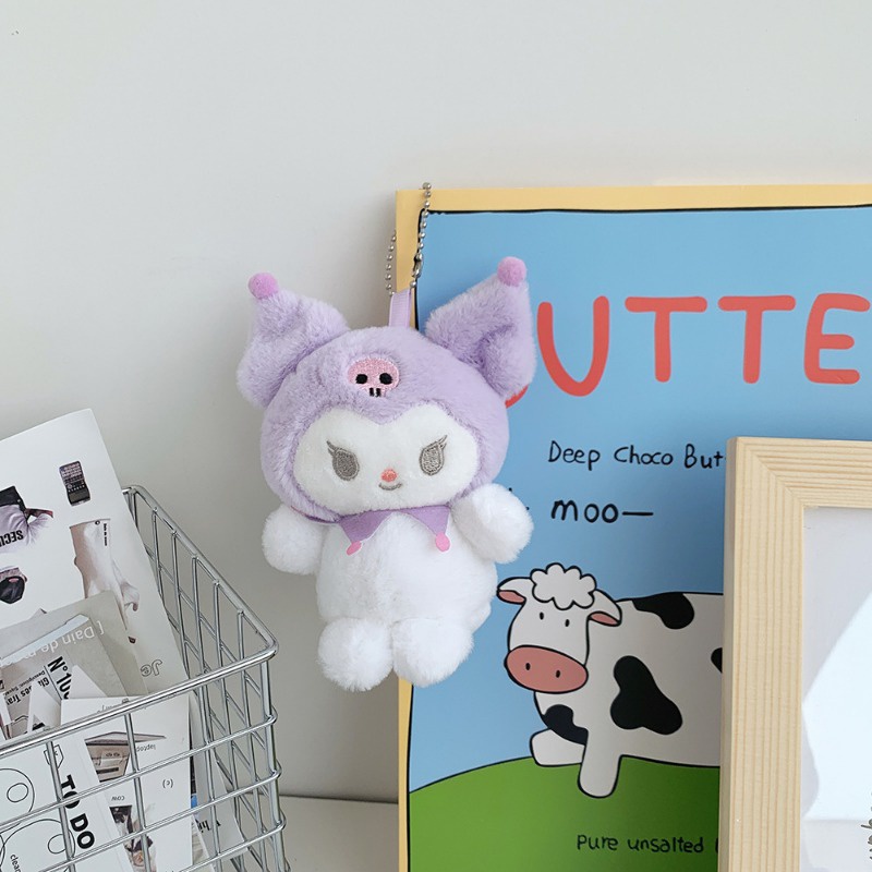 Sanrio kuromi cinnamoroll kuromi Nhồi Bông Đáng Yêu Có Móc Khóa