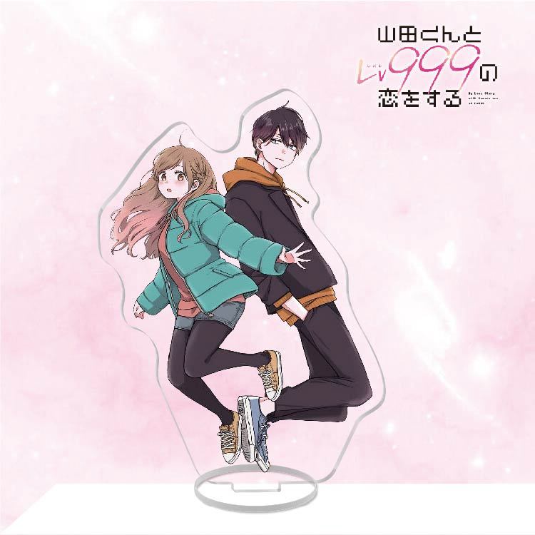 Mô hình Standee Yamada Kun To Lv999 Acrylic Stand Yamada Akito Kinoshita Akane Anime trưng bày trang trí