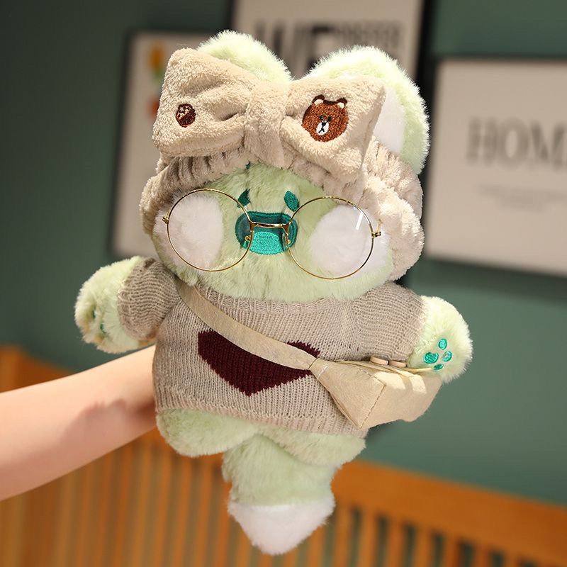 Thú Nhồi Bông Hình Chú Mèo doodle Đáng Yêu