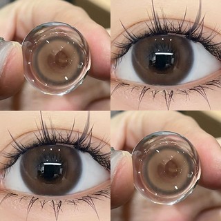 1 Cặp 2 / 1 Cặp Kính Áp Tròng Màu Nâu Tự Nhiên 14mm