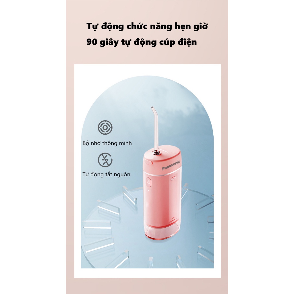 Panasonic Máy Tăm Nước Cầm Tay , 200ml, 1900 Vòng/phút, Làm Sạch Răng 3 Chế Độ