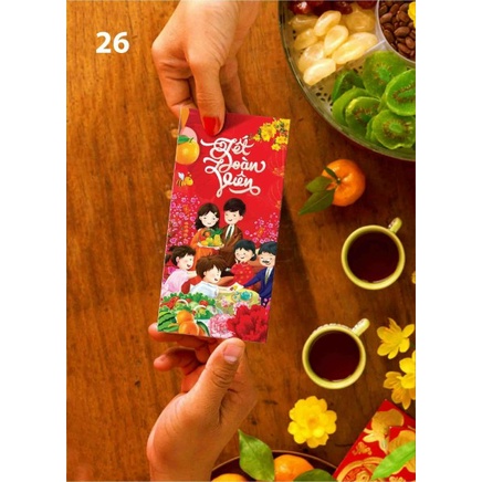 Bao Lì Xì Đầu Năm -Bao Lì xì tết Mây Mắn Bán Giá Sỉ Giáp Thìn 2024 - Lixi Tết độc Lạ Thiết Kế Hình Rồng  2024