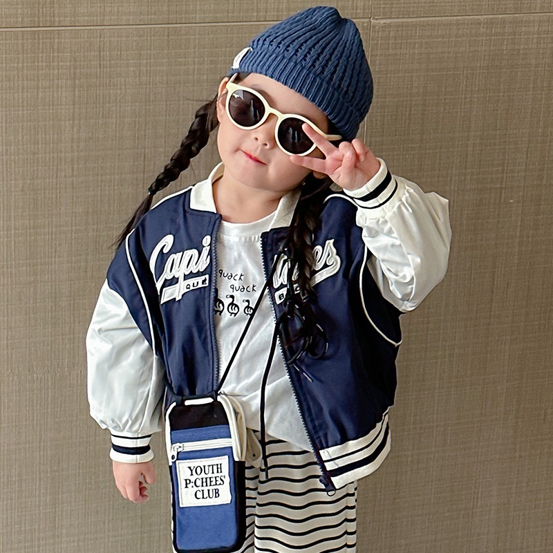 Hàng Mới Về Áo Khoác Bóng Chày Phong Cách Thời Trang Mùa Thu 2023 Mới Cho Bé Gái