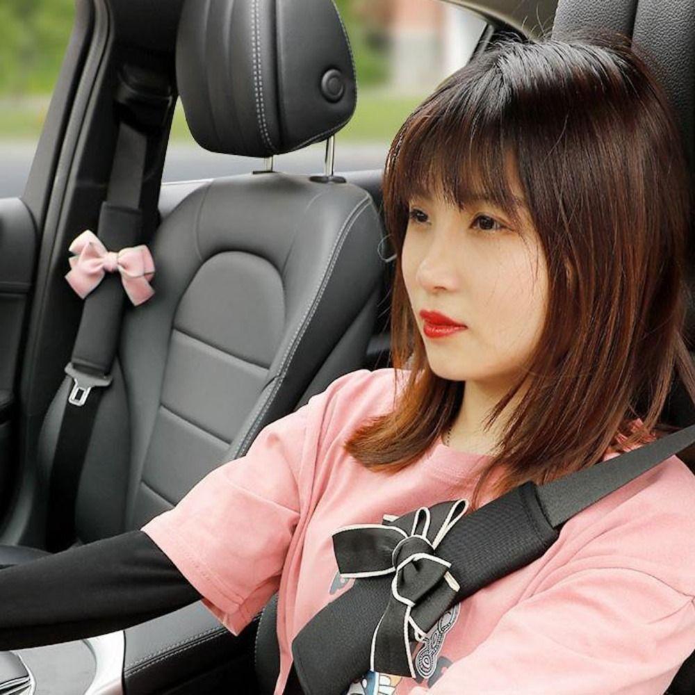 Bernardo Set 2 Vỏ Bọc Dây Thắt An Toàn Xe Hơi Hình Nơ Bằng Nhung Có Thể Tháo Rời