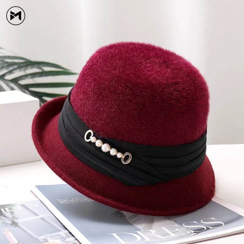 Nón Tai Bèo Chất Liệu Nhung Cao Cấp Thời Trang Mới 2023 Cho Nữ Trung Niên