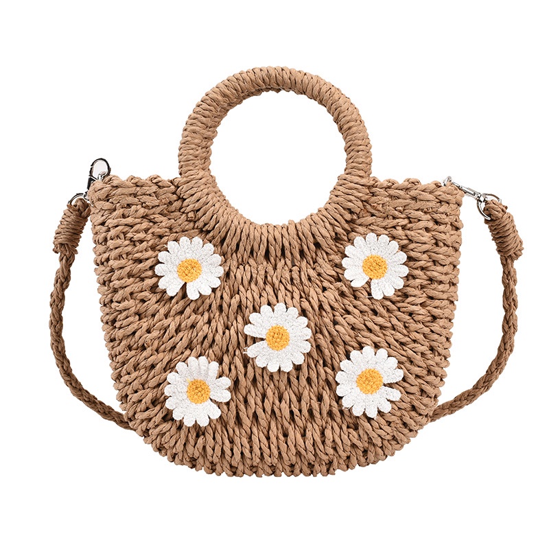 Túi Rơm Đeo Chéo handmade Phong Cách Thời Trang Đi Biển Dành Cho Nữ