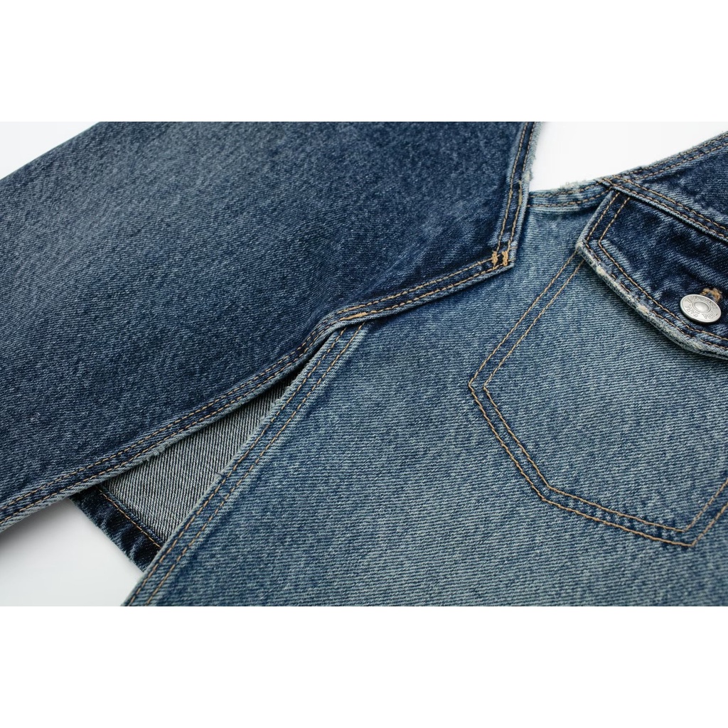 Áo vest Cao Bồi Giải Trí Không Đối Xứng Đa Năng 940102