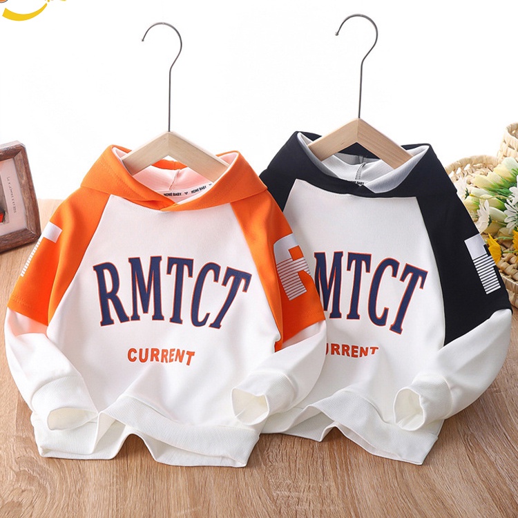 Haoerwu Áo Hoodie Giả Hai Lớp Phong Cách Hàn Quốc Thời Trang Xuân Thu Mới Cho Bé Trai