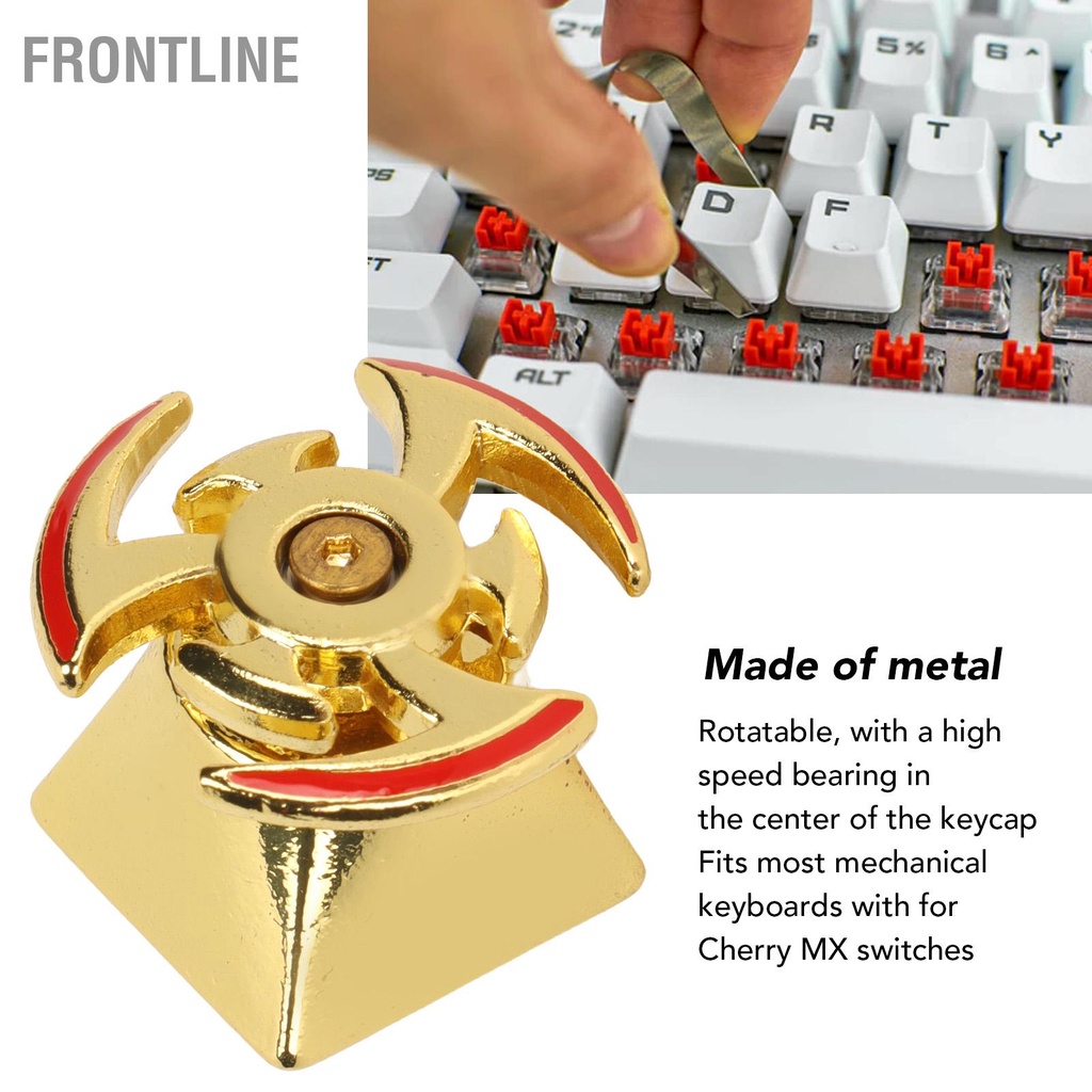 Frontline Xoay Keycap Kim Loại Hình Đầu Thiết Kế Công Thái Học DIY Tùy Chỉnh Cho Bàn Phím Cơ