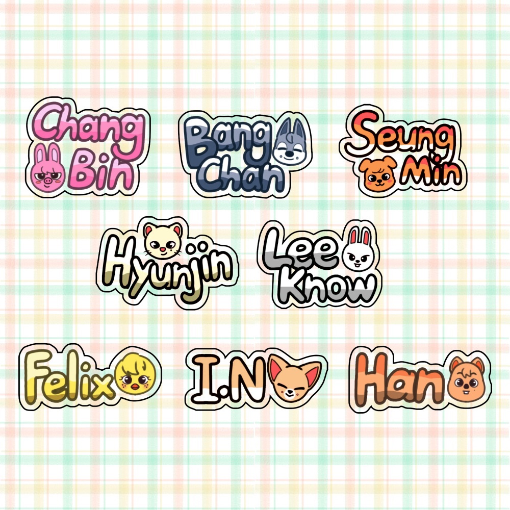 Ghim Cài Áo acrylic 815 Hình Nhóm Nhạc kpop straykids skz skzoo felix