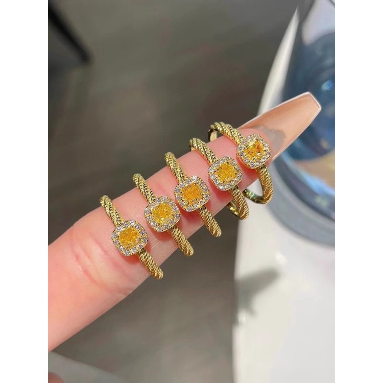 Nhẫn Mạ Vàng Đính Đá zircon Thời Trang Cho Nữ
