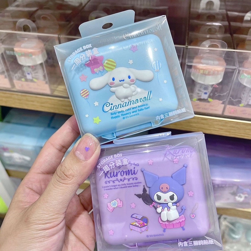 SANRIO Dễ Thương Hộp Đựng Thuốc diy Chống Ẩm In Hình anime kawaii Đáng Yêu Cho Bé Gái