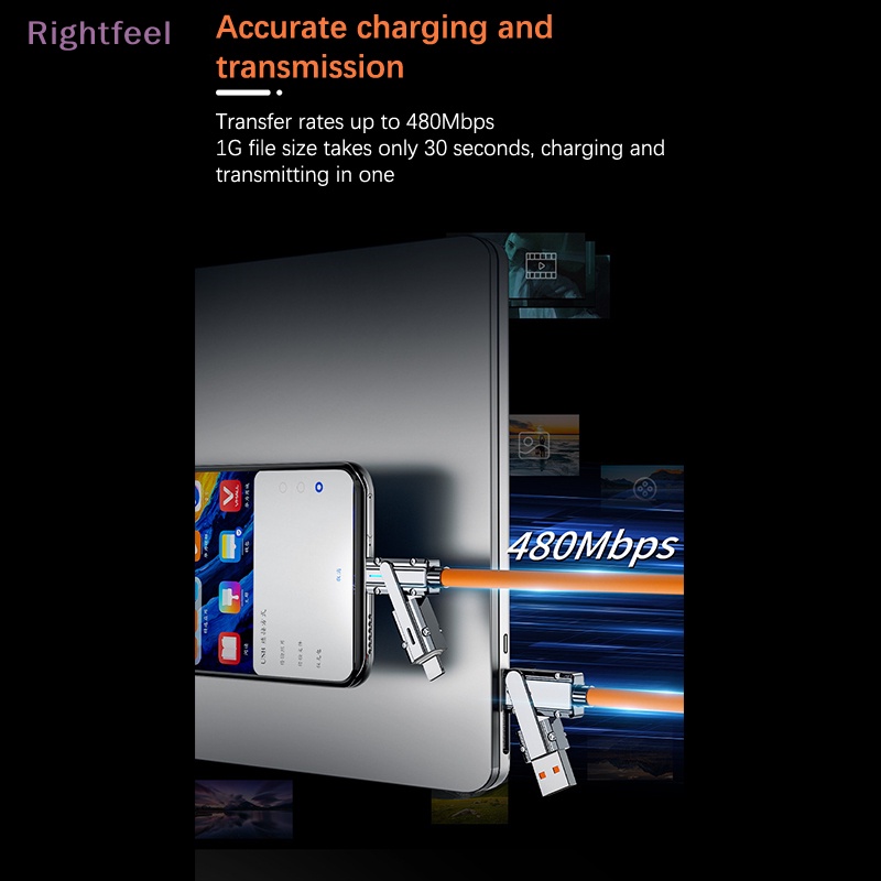 SAMSUNG Dây Cáp Sạc Nhanh usb Loại c 2 Trong 1 100w 4 Trong 1 Cho huawei / honor Mới