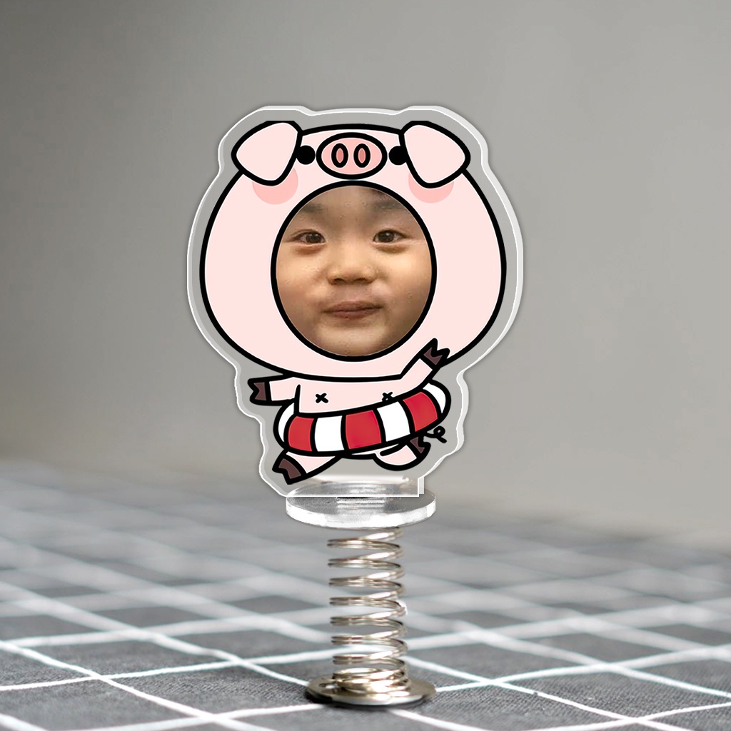 Standee lò xo lắc lư đáng yêu trong suốt đế dính trang trí in theo yêu cầu chibi