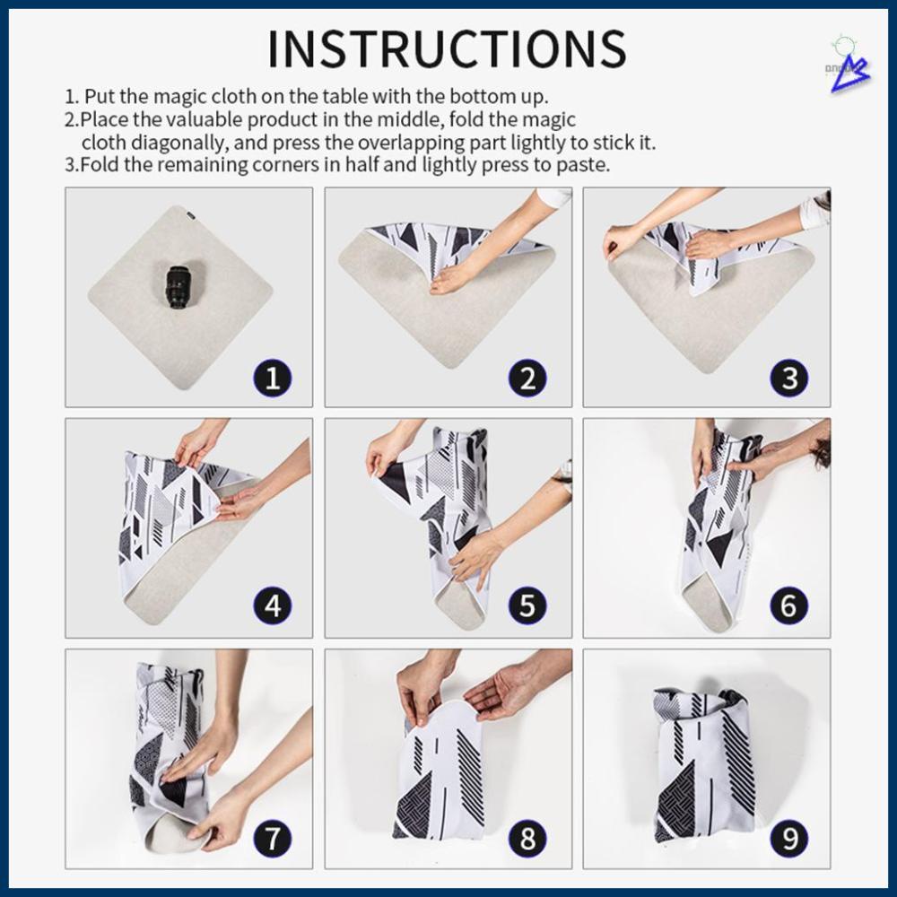 STARTRC Camera Lens Pouch Protective Wrap Storage Cloth Self-Adhesive Washable for DSLR Camera Lens