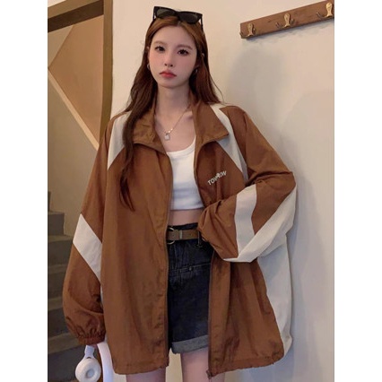 Áo khoác nhẹ nam nữ Tomorrow unisex cổ đứng vải dù nhẹ hai lớp phong cách AG003