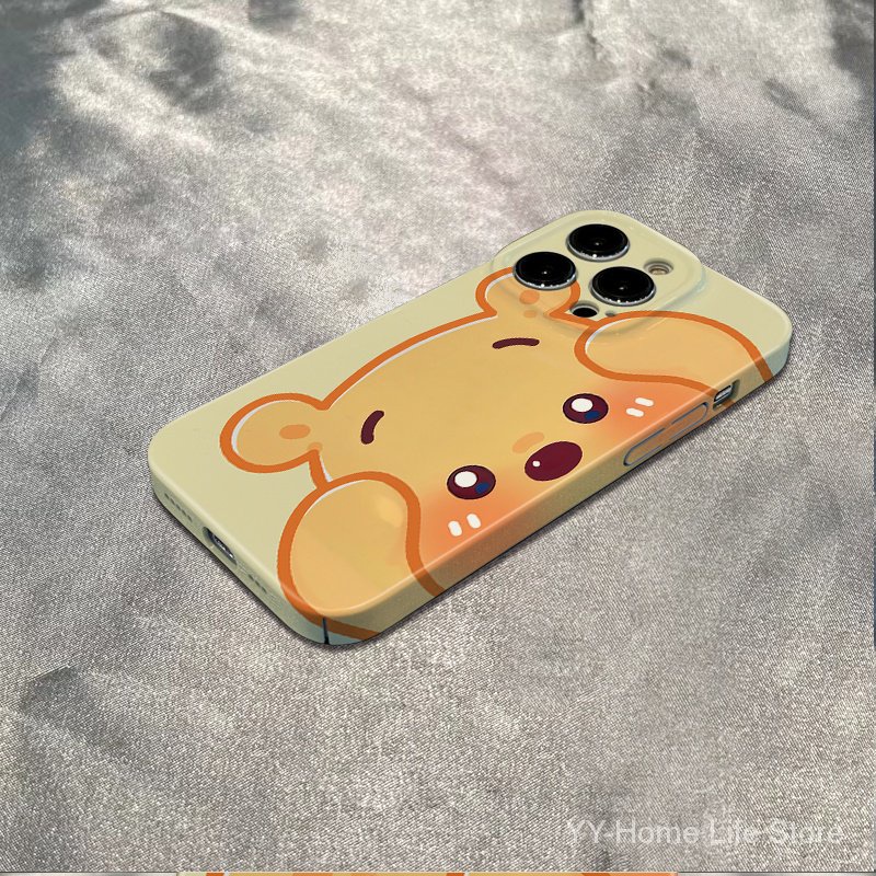 Dễ Thương Ốp Điện Thoại Cứng Chống Va Chạm Hình Gấu pooh Cho iphone 15 15promax 14promax 14 13 12 11 pro max 13promax xr xs max 7 8 plus 14plus