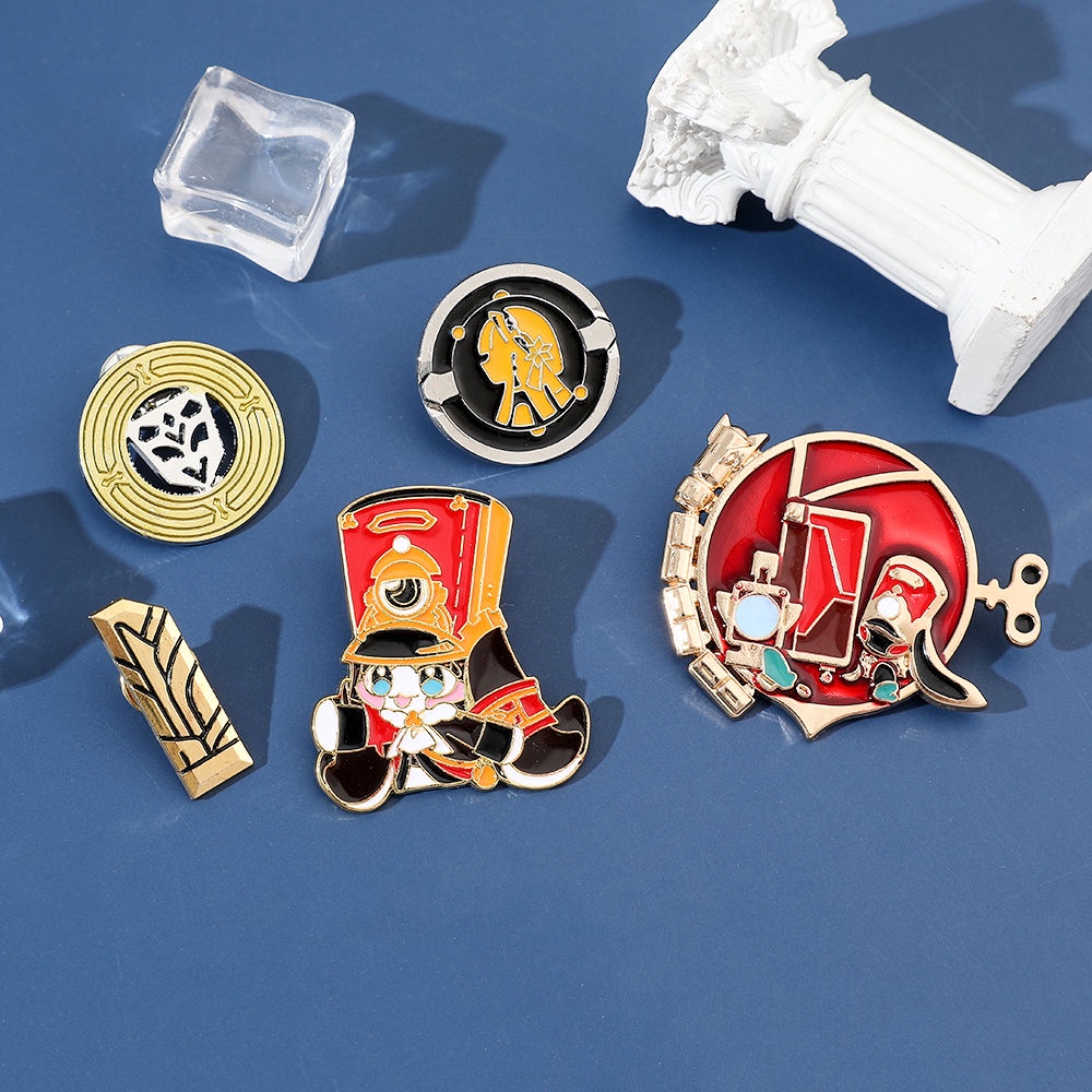 Honkai star rail Pam Ghim Cài Áo Kim Loại Hình Tháp Màu Đen Vỡ Bầu Trời Đầy Sao Trò Chơi merchandise Làm Quà Sinh Nhật Cho Bạn Gái