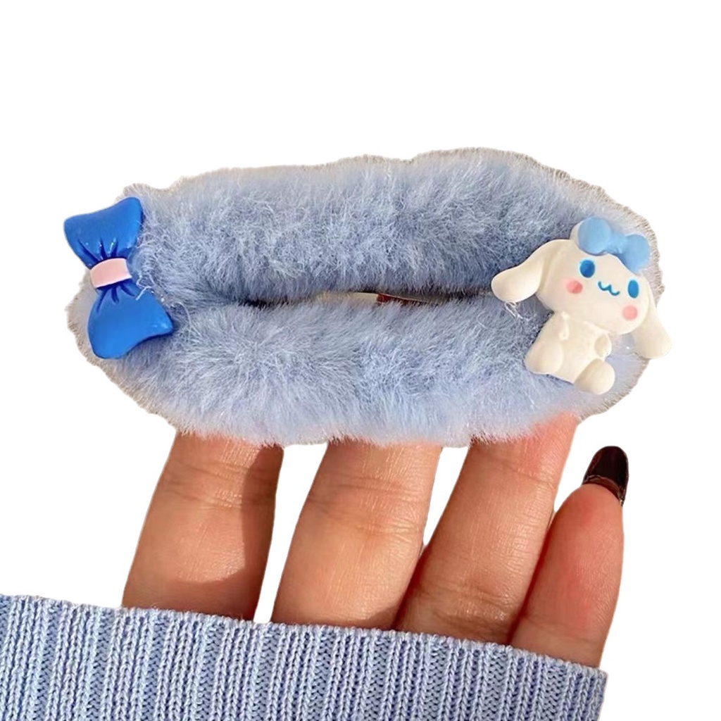 Kẹp Tóc Lông Nhung Họa Tiết Hoạt Hình Dễ Thương Thời Trang Mùa Thu 2023