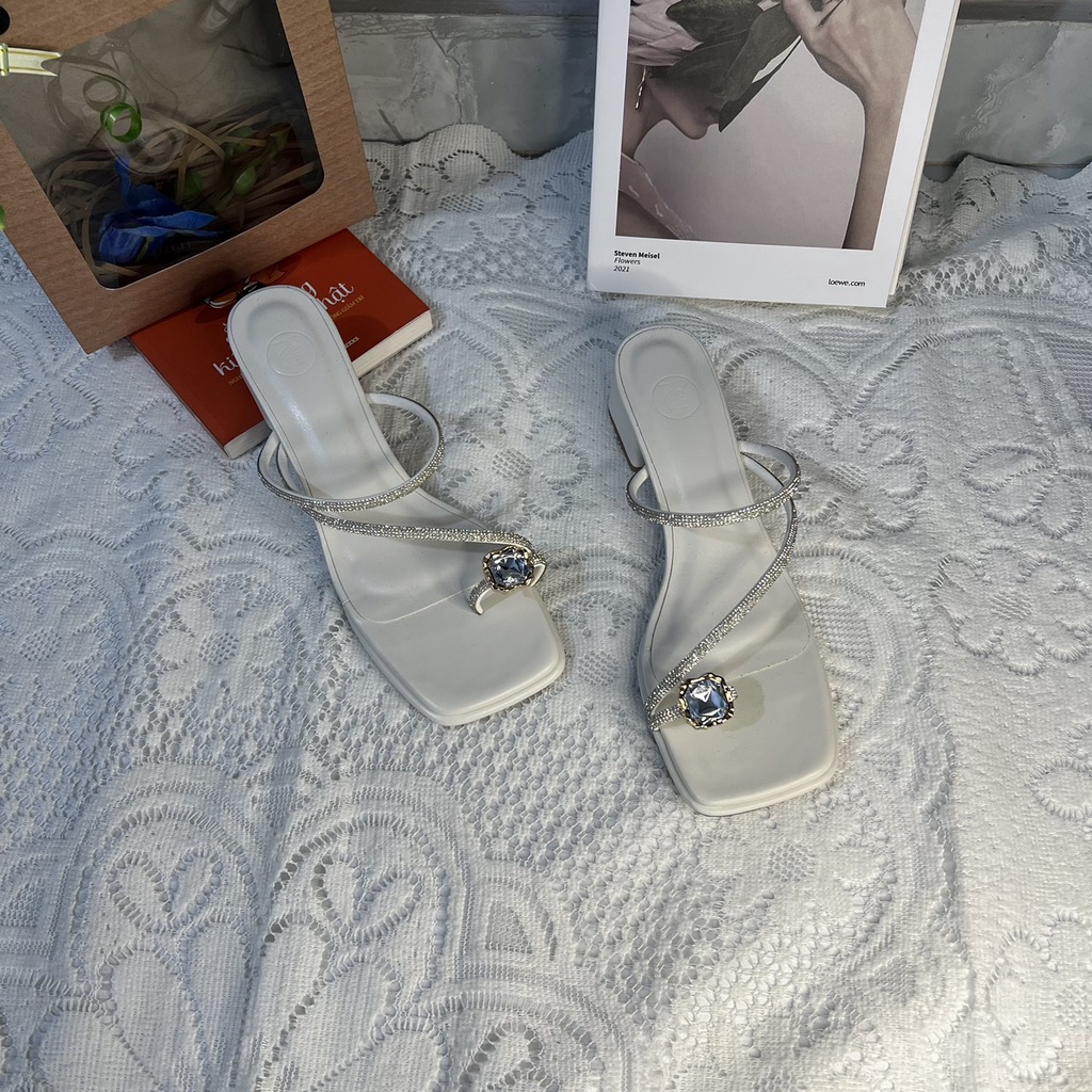 Giày cao gót bigsize đế 2 lớp quai đá xỏ ngón cao 3 cm size 40-44