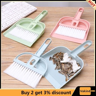 Set chổi và đồ hốt rác mini VAKIND chuyên dụng vệ sinh bàn phím máy tính