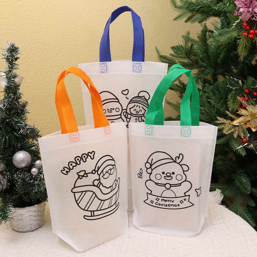 Túi Đựng Quà Giáng Sinh / Túi tote Trang Trí Hoạt Hình graffiti diy Dễ Thương Cho Trẻ Em