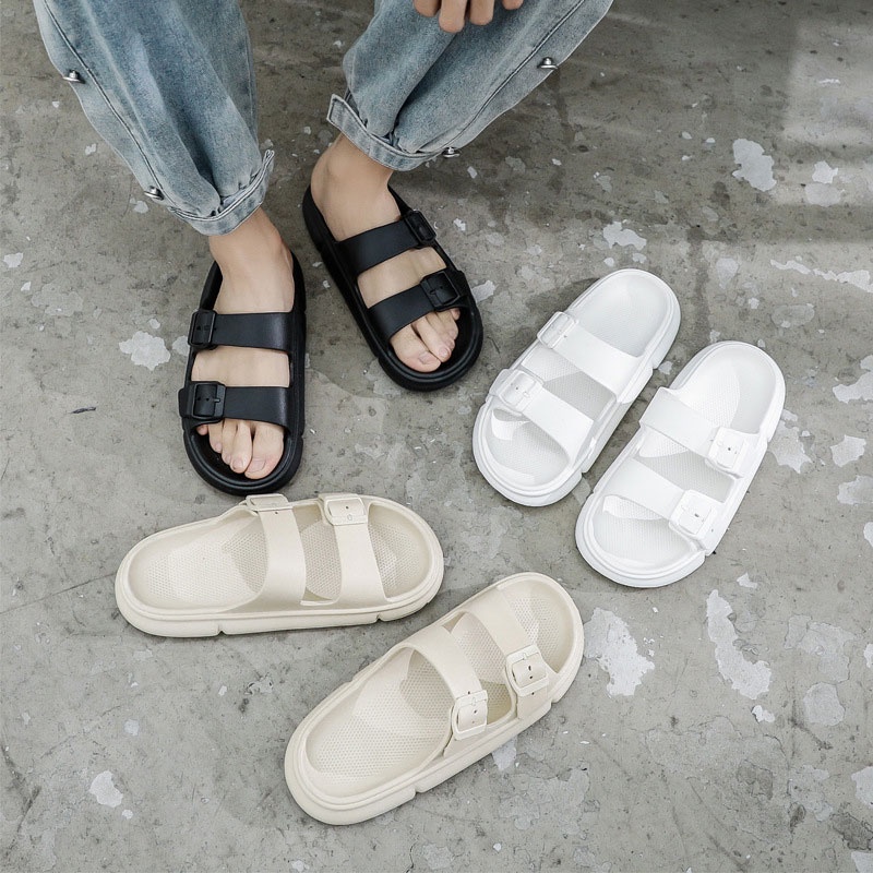 SHANMUSENLIN,Dép Quai Ngang Đế Dày Mềm Mại Thời Trang Cho Nam