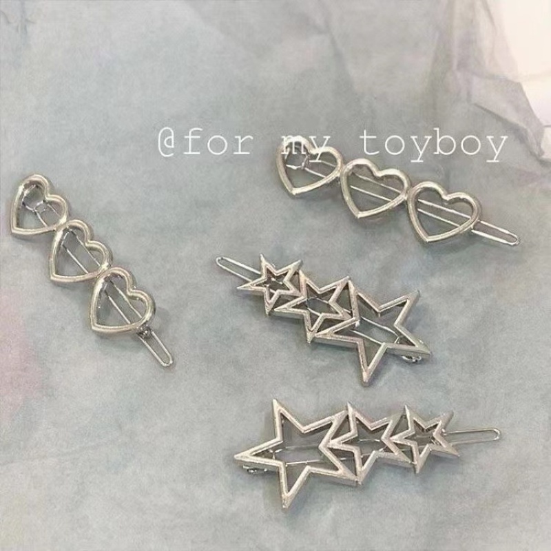 Kẹp Tóc Hình Ngôi Sao Năm Cánh Rỗng Phong Cách Nhật Bản Cho Nữ y2k