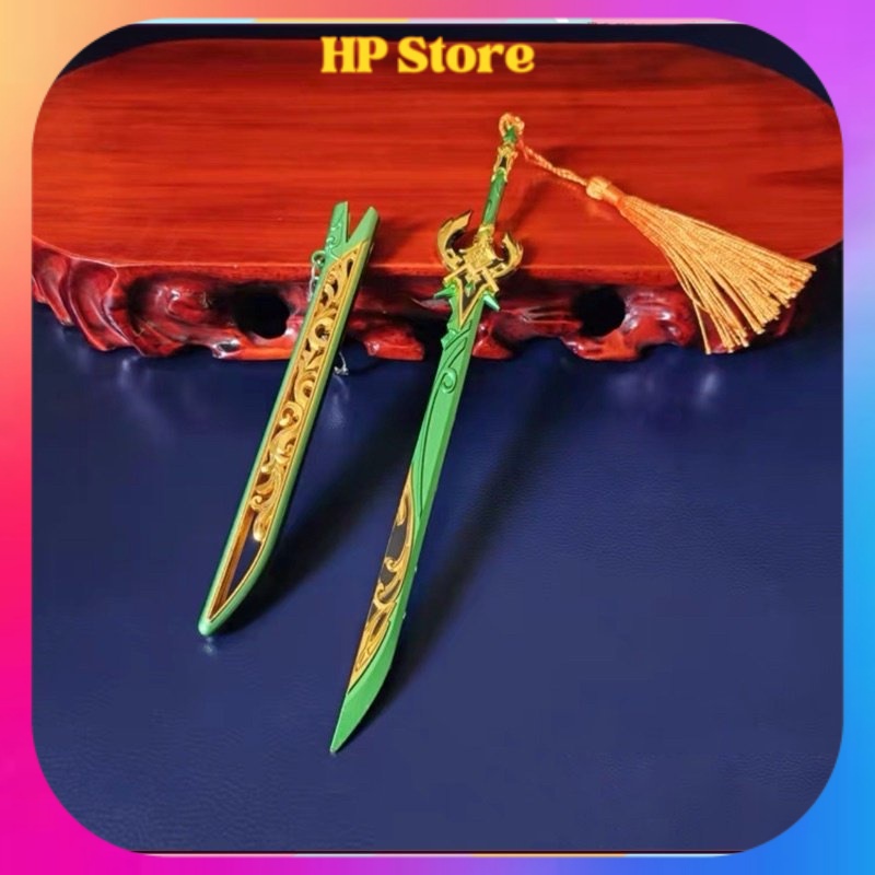 Mô hình kiếm Bàn Nham Kết Lục Primordial Jade Cutter game Genshin Impact dài 21cm
