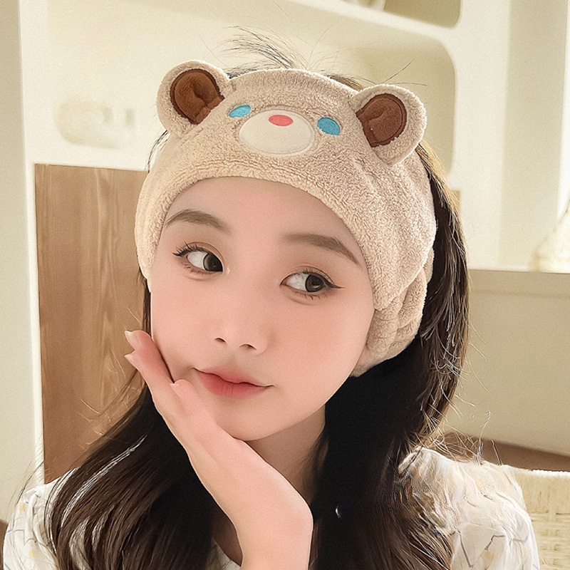 Băng Đô Cài Tóc Rửa Mặt Hình Gấu turban Kiểu Nhật Hàn Dễ Thương