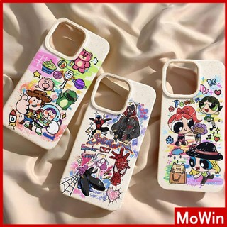 Ốp lưng iPhone 15 Pro Max Vỏ iPhone Màu Trắng Thân Thiện Với Môi Trường Vỏ Mềm Bảo Vệ Camera Bảo Vệ Chống Sốc Đồ Chơi Dễ Thương Hoạt Hình Nhện Cao Bồi Tương Thích Với iPhone 14 13 Pro Max 12 11 XR XS