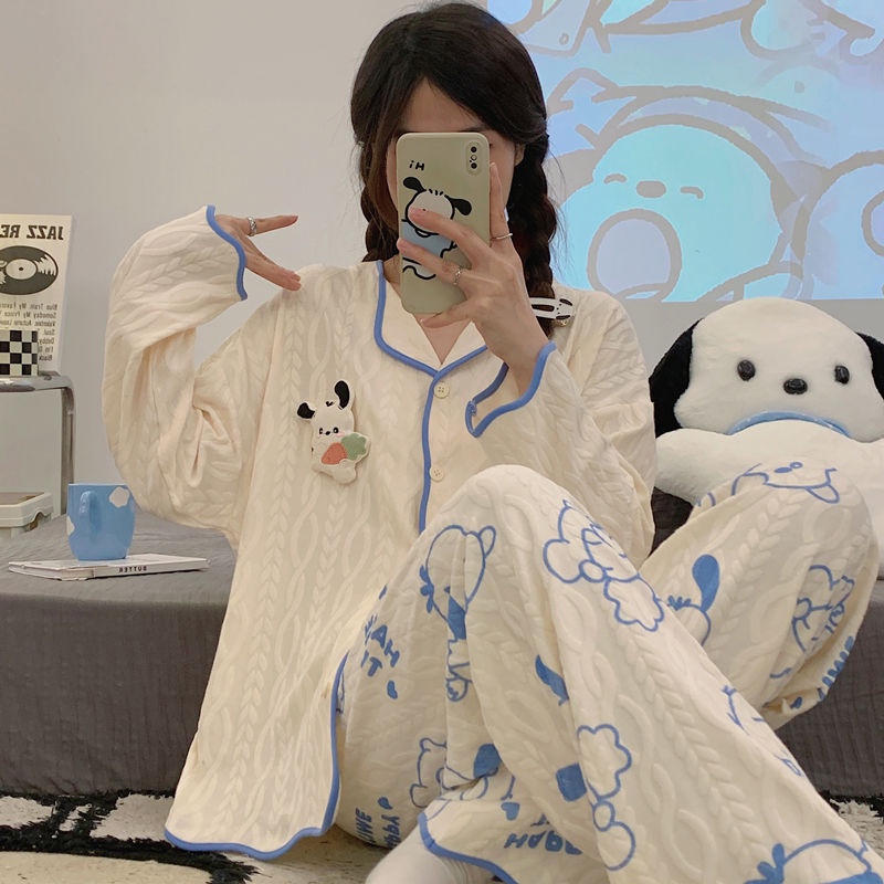 Bộ Đồ Ngủ Dài Tay Phong Cách Mới Cho Nữ