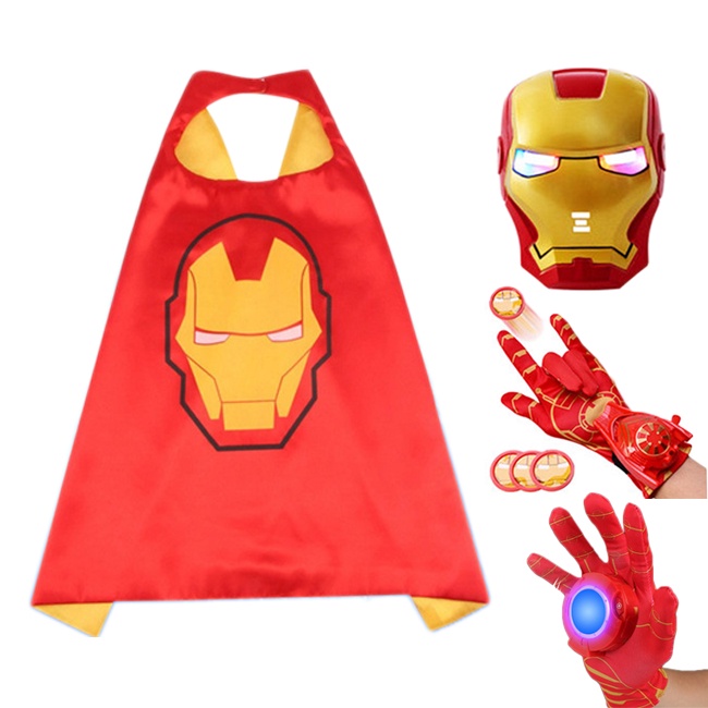 Mặt Nạ Hóa Trang Iron Man Có Đèn led 70x70cm Cho Bé Trai