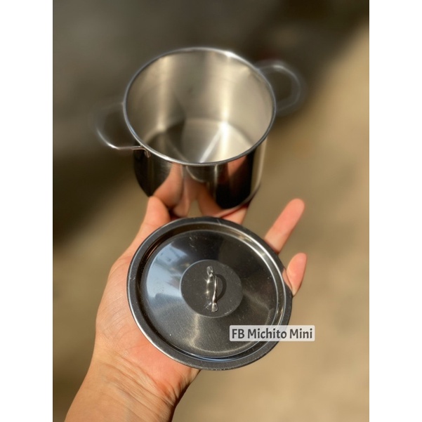 Bộ nồi inox cho nấu ăn mini, miniature cooking 8 món