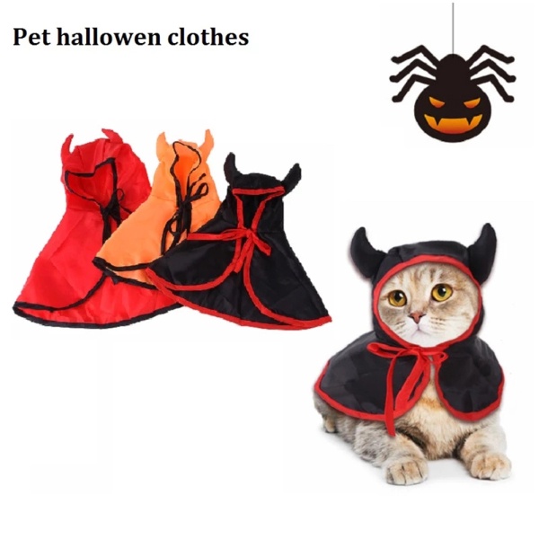 Áo Choàng Hóa Trang Phù Thủy Kèm Cà Vạt 28cm Cho Thú Cưng Dịp halloween