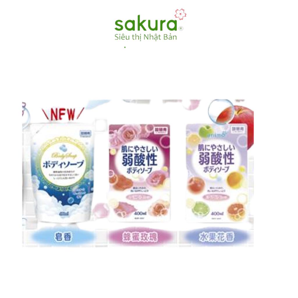 Sữa tắm Animo Nhật Bản mềm mịn, chăm sóc làn da túi 400ml