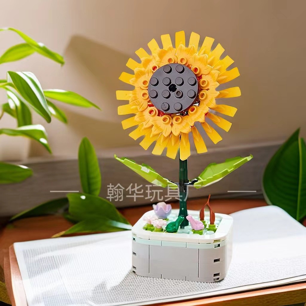 Bộ Đồ Chơi Lắp Ráp Mô Hình Chậu Hoa Hồng Cho Bé Và Người Lớn