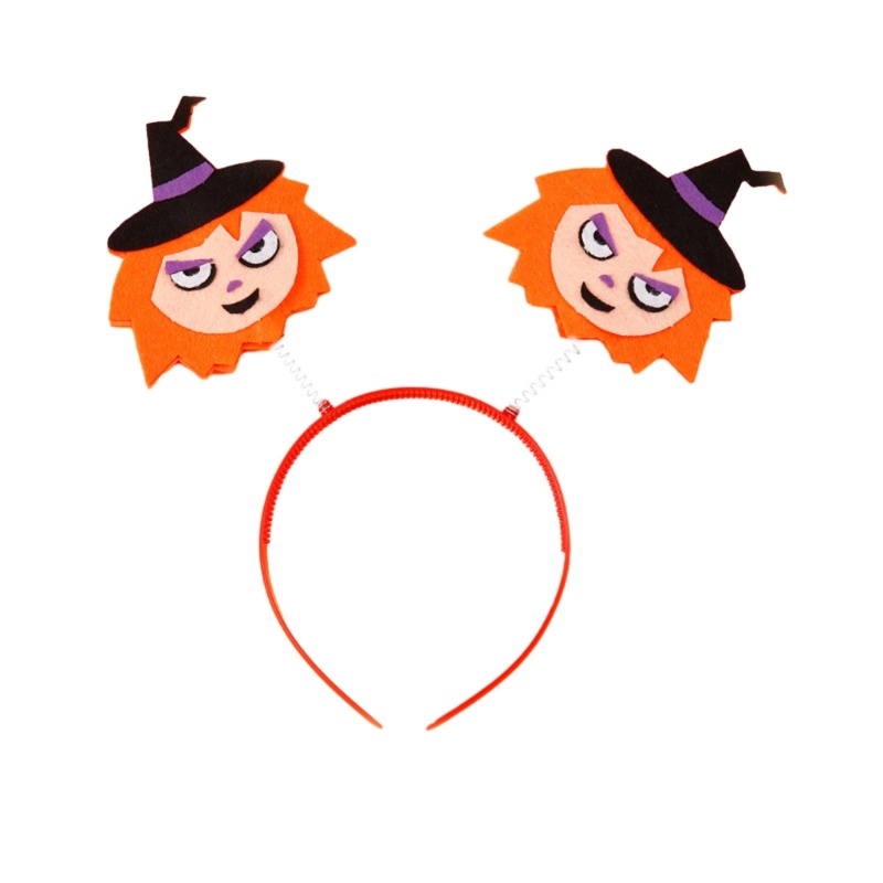 Băng Đô Cài Tóc Phù Thủy Bí Ngô Không Dệt Trang Trí halloween