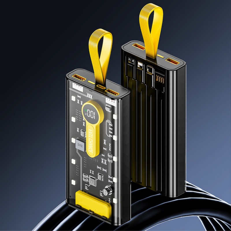 Sạc Dự Phòng TZ07 dung lượng 20000mah Chính hãng , Tích Hợp 4 Dây Sạc, Sạc Không Nóng Máy TECHHIGH