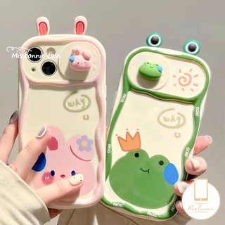Ốp Điện Thoại silicon Mềm Hình Ếch Thỏ 3d Cho iphone 7plus xr 7 8 6 6s plus 11 14 12 13 pro max se 2020 x xs max