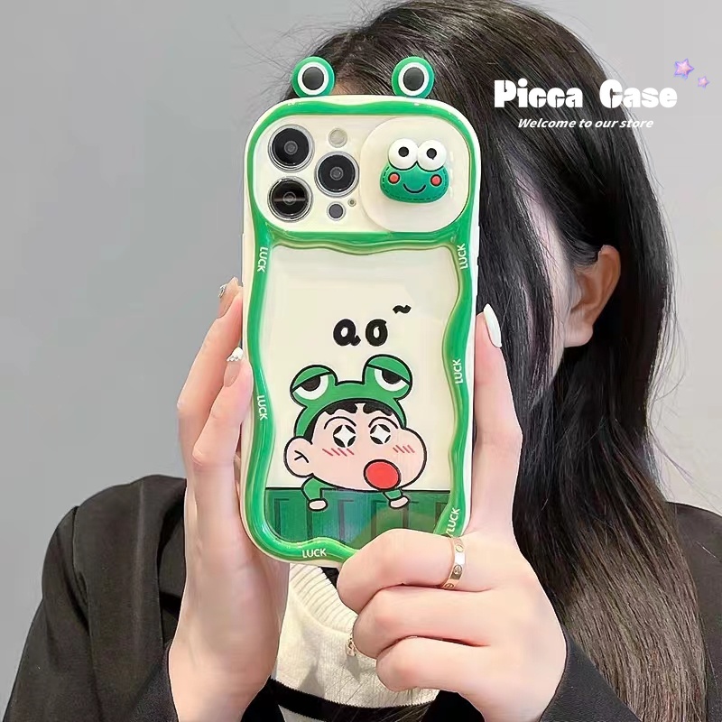 Ốp Điện Thoại Hình Chú Ếch / Cậu Bé Bút Chì 3d Cho iphone 11 xr 6 7 8 6s plus 7plus 14 13 12 11 pro max x xs max se