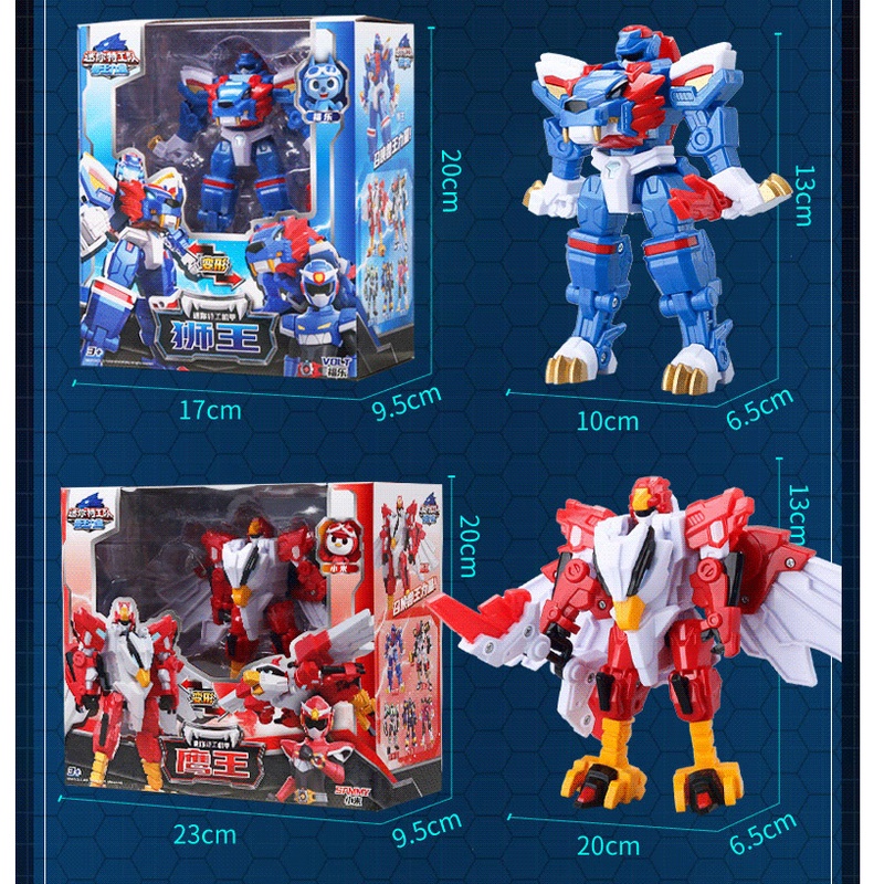 Mô hình Robot chiến Binh Thú miniforce biệt đội siêu nhân nhí mùa 4 mini cỡ nhỏ đồ chơi trẻ em có tặng xe