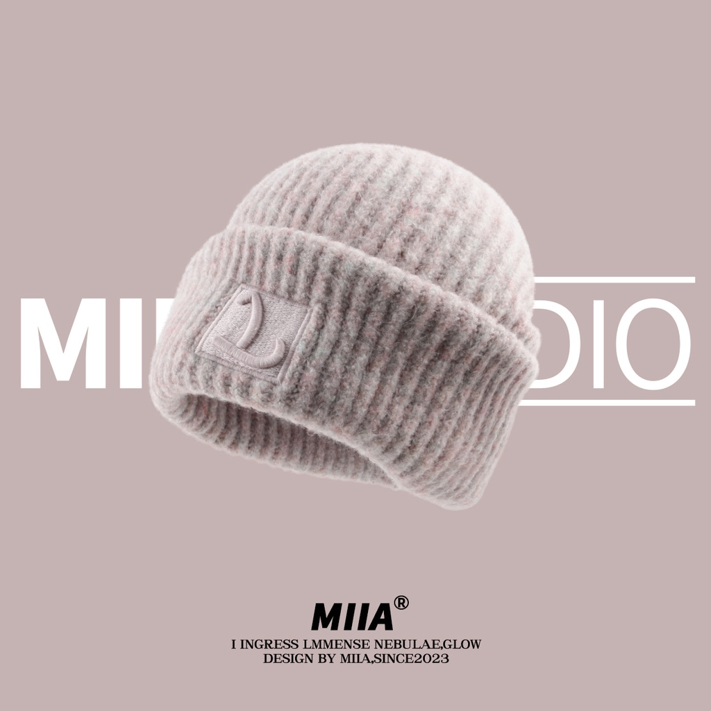 Mũ Len Dày Dặn Giữ Ấm Tai Thời Trang Thu Đông Dành Cho Nữ