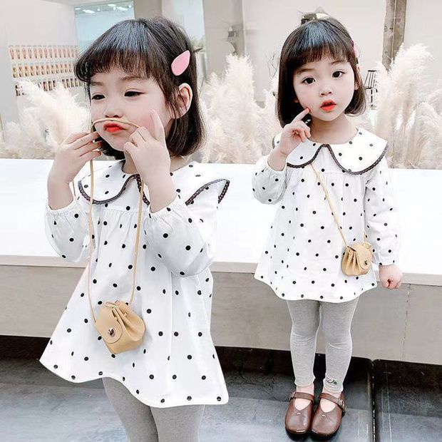 Áo Thun Tay Dài Màu Trắng Bằng Chất Liệu cotton Dùng Cho Bé Gái