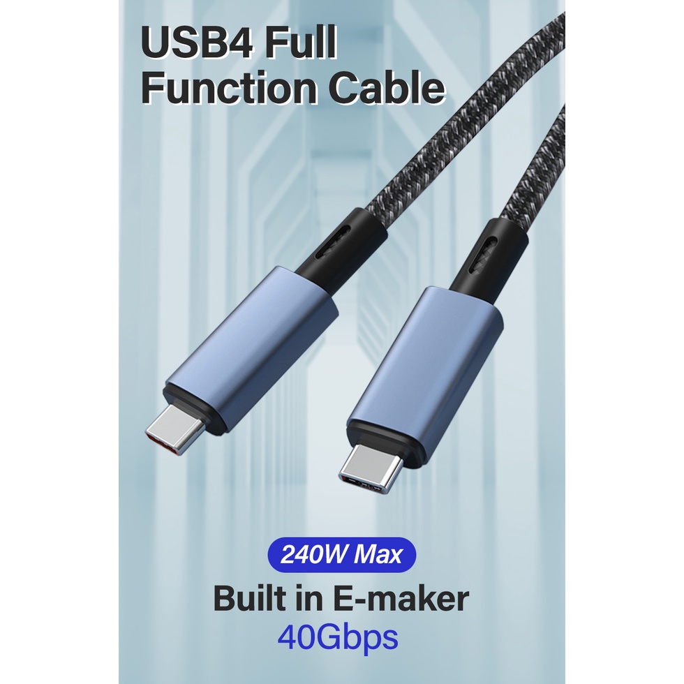 Cáp Sạc usb 4.0 8k 60hz 40gbps 240w type c 3 4 video usbc Cho macbook ipad samsung xiaomi pd