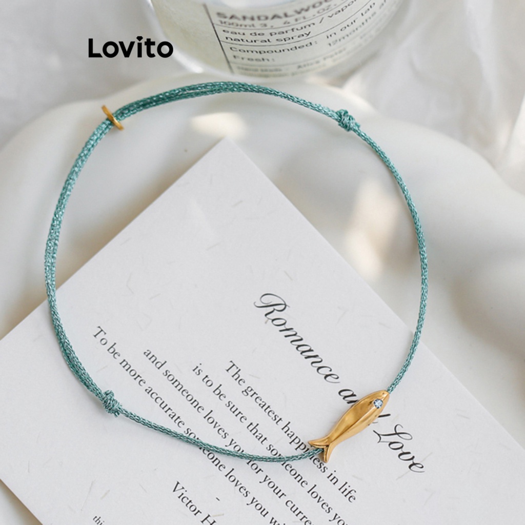 Lắc chân Lovito kim loại màu trơn thường ngày cho nữ LFA01090